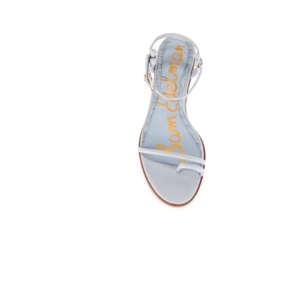 NWB,Sam Edelman Blue Leather LowBlock Heel Sandal